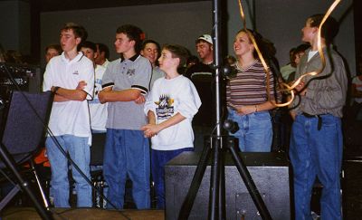 Fall retreat 1997--listening to Shaded Red.