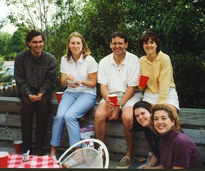 Out on the Chindlund's deck, May 1998