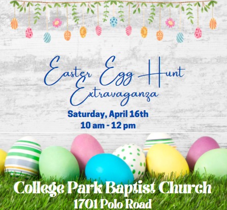 Easter Egg Hunt 4/16/22 from 10 - 12